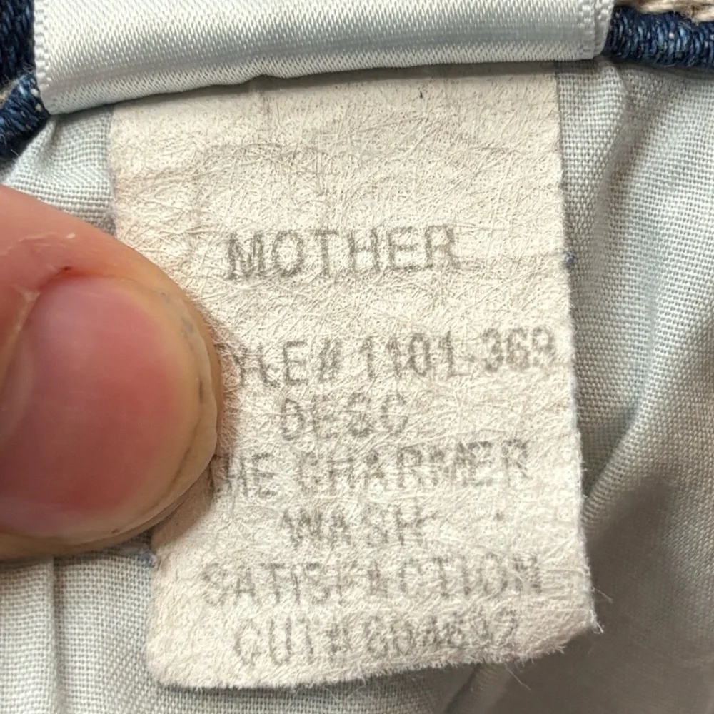 Mother denim the charmer satisfaction blue skinny jeans size 27